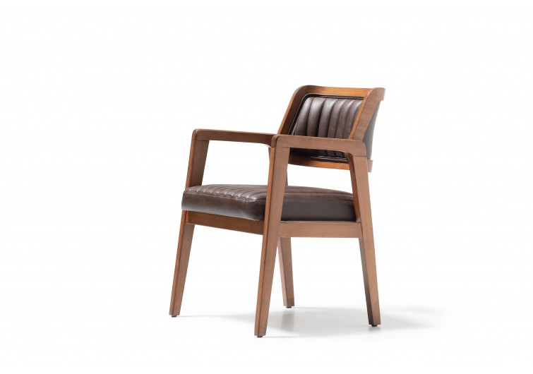 Notre ahşap kollu tasarım sandalye